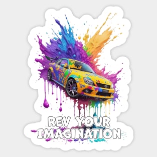 Chromatic Velocity: Ignite Your Imagination Sticker